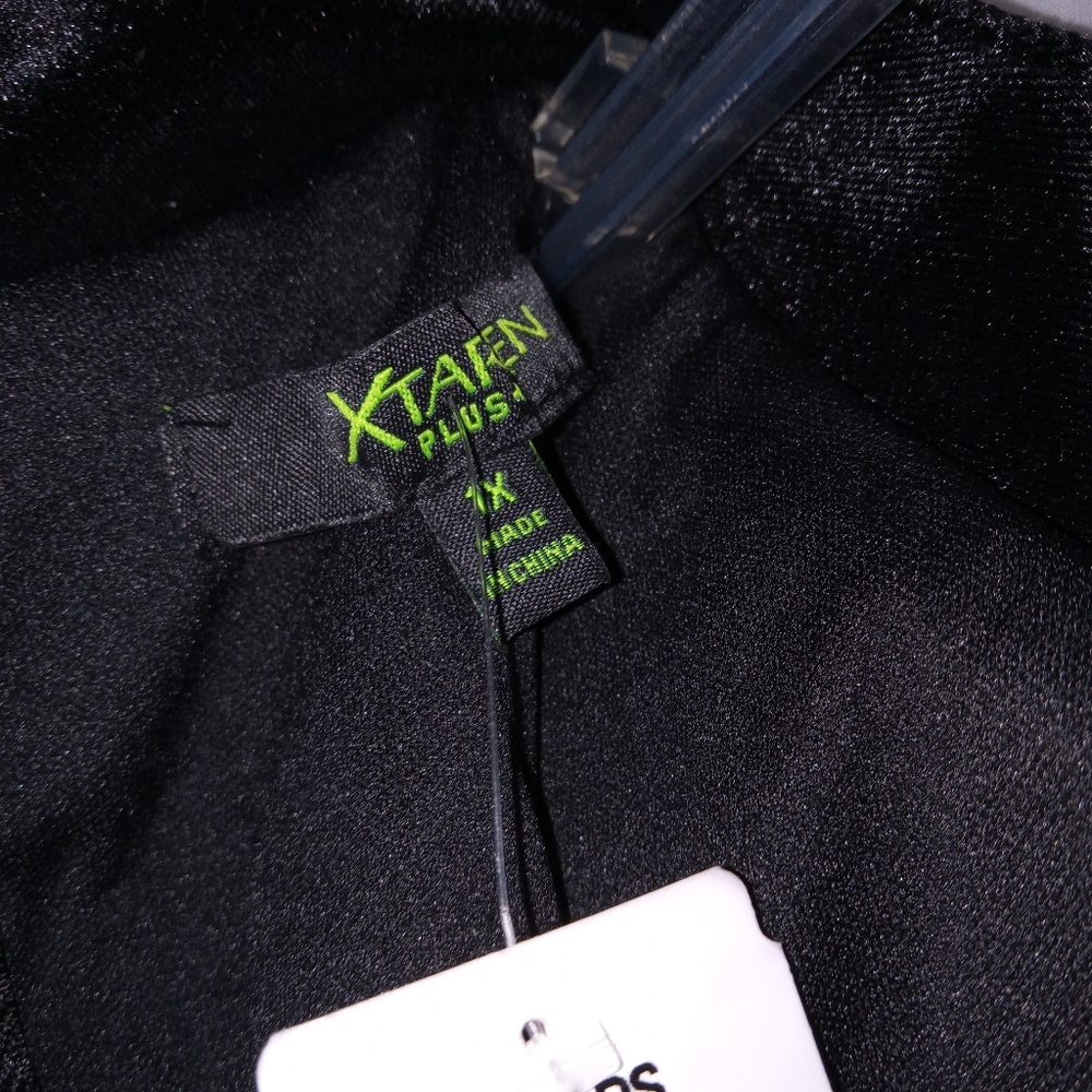 Vintage Xtaran dress mesh,velvet, sequins w/ lace.corset waist classy sheek XL - Picture 11 of 14